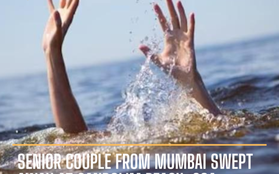 According to authorities, the couple drowned while strolling along Candolim beach in Goa on Friday morning.