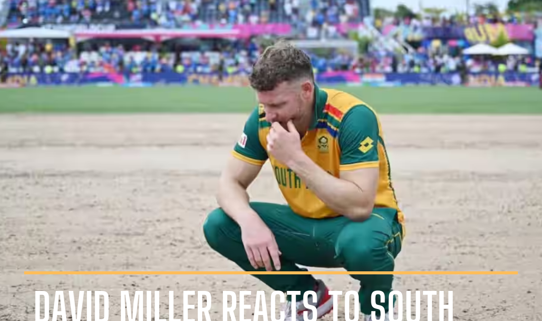 Premier South African batsman David Miller talked up about his team's painful loss in the ICC T20 World Cup 2024 finals.