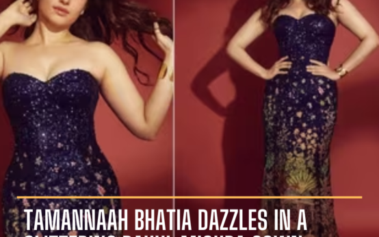 Tamannaah Bhatia's fresh appearance has sparked interest. She wore a Rahul Mishra gown that was all sparkle and glamor.