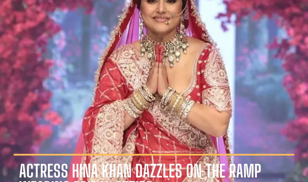 She adorned a beautiful bridal outfit and showcased her indomitable spirit on the ramp.