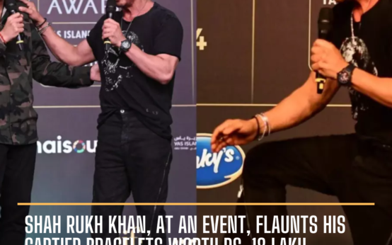 Shah Rukh Khan’s wrist stack has caught much attention. It includes two Cartier bracelets, a diamond tennis bracelet, and a black taaveez.