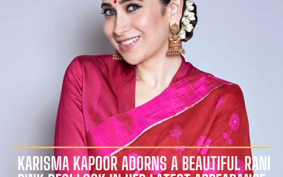 Karisma Kapoor has took the internet by storm by bringing grace and elegance to her Rani pink desi outfit.