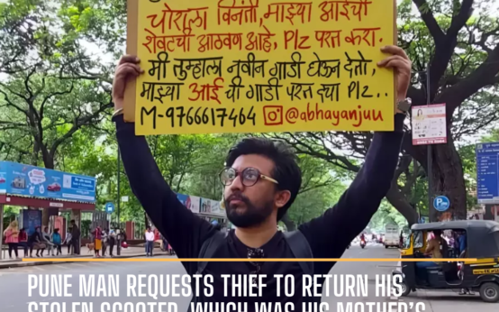 Abhay Chaugule made an emotional appeal on social media after his scooter was stolen, as that was his late mother’s last memento.