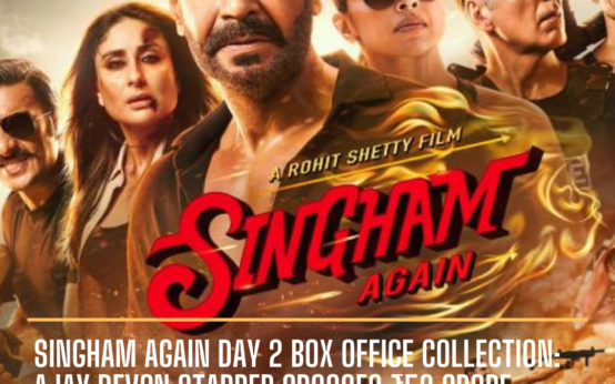 The second day of Singham Again box office collection has reached ₹50 crore, with viewers enjoying the film's ensemble cast.