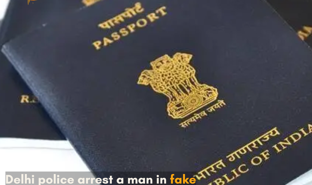 One person was held by Delhi police who tried to send a couple to Canada on fake passports.