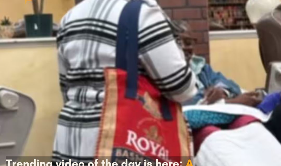 The woman took the internet by storm, carrying a Basmati rice bag over a luxury bag.