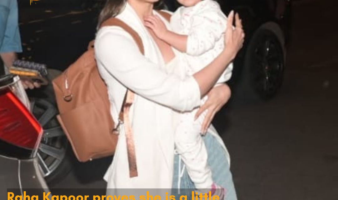 Ranbir Kapoor and Alia Bhatt’s daughter Raha Kapoor stole the spotlight in her adorable all-white airport outfit.