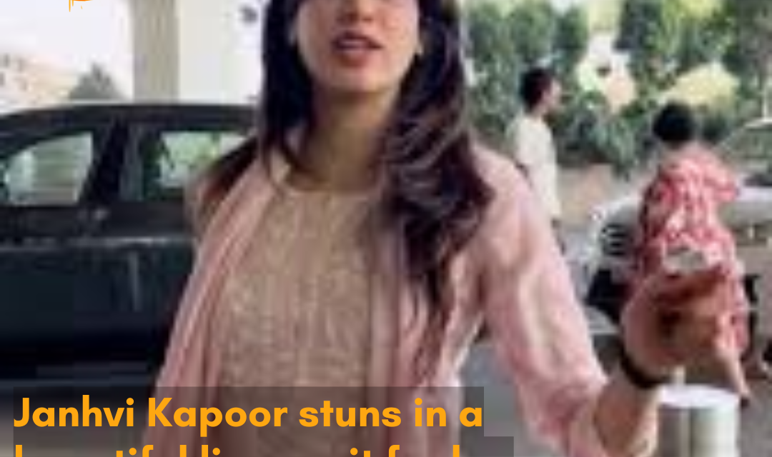 Janhvi Kapoor was clicked at the Mumbai airport in a simple mauve pink linen suit.
