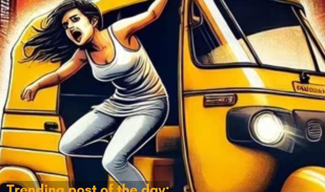 The woman had to leap from a moving auto to flee an unsafe situation. The auto-rickshaw booked through the Namma Yatri app