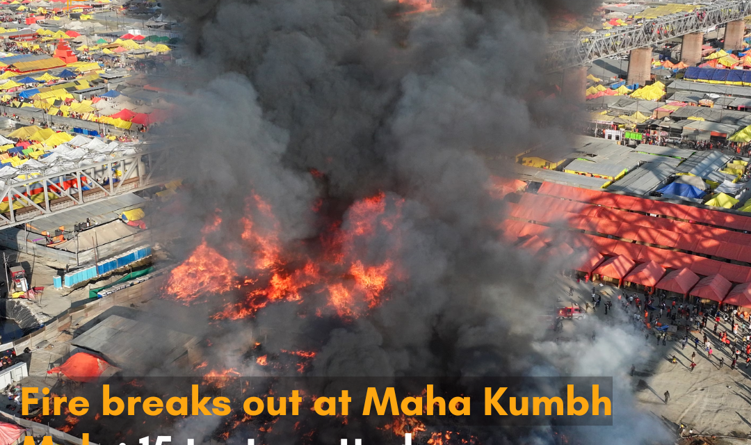 A day after the stampede, a massive fire broke out at the Maha Kumbh Mela at Prayagraj, Uttar Pradesh.