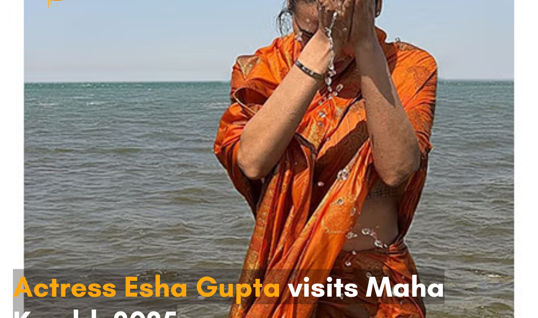 She visited Prayagraj’s Maha Kumbh and took a holy dip at the Triveni Sangam.