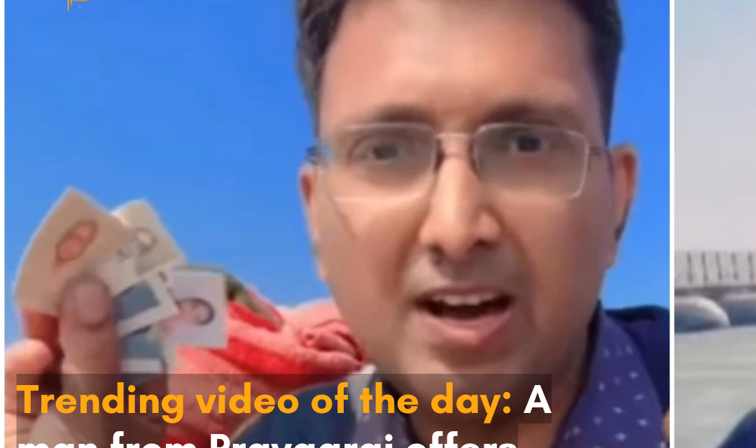 The video has since gone viral. In it, Deepak Goyal can be seen dipping passport-size photos of some people in the river.