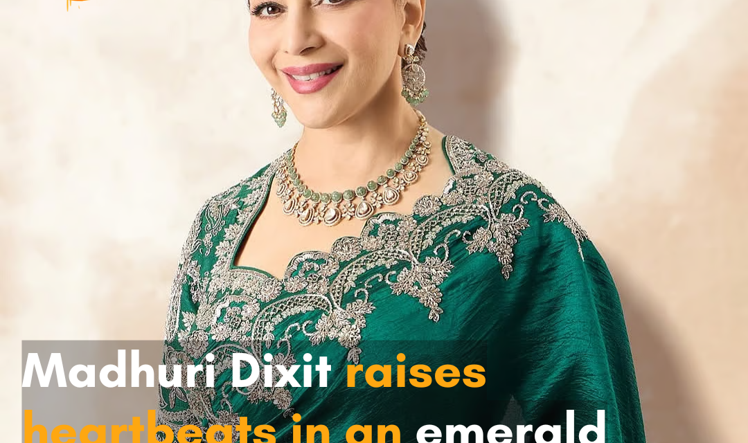 Donning heavy jewellery, the legendary actress stuns in a beautiful ethnic Indian look.