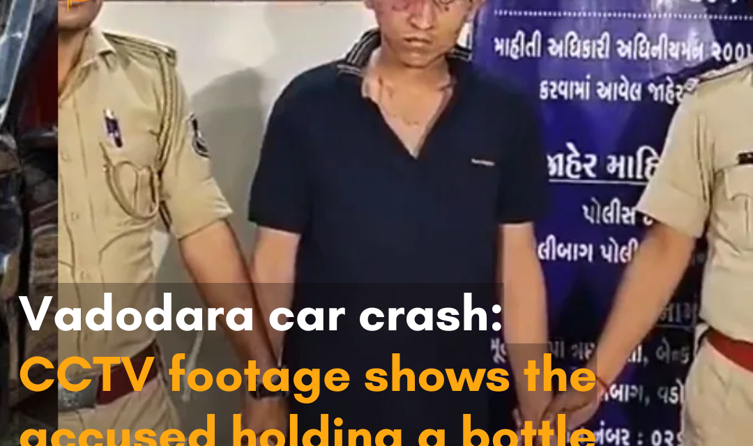 CCTV footage shows the accused, Rakshit Chaurasiya, drinking from a bottle before entering a building.