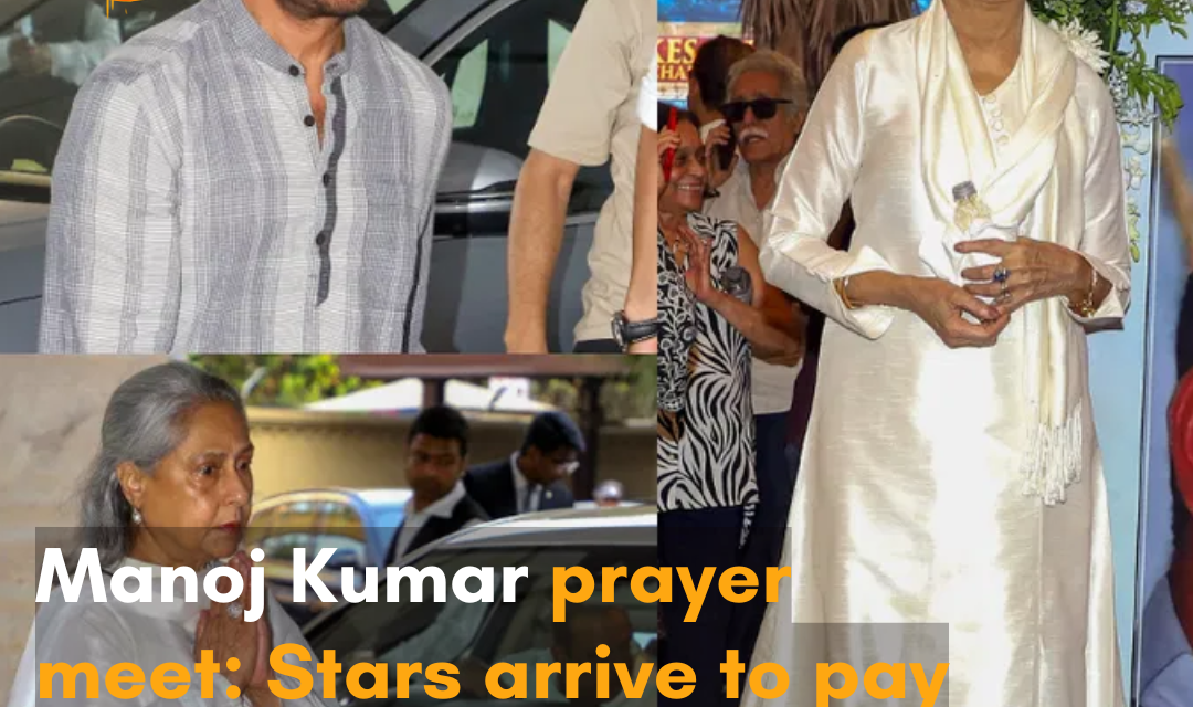 Many Bollywood celebrities were seen arriving to pay their final respects to the legendary late actor Manoj Kumar, who died on Friday.