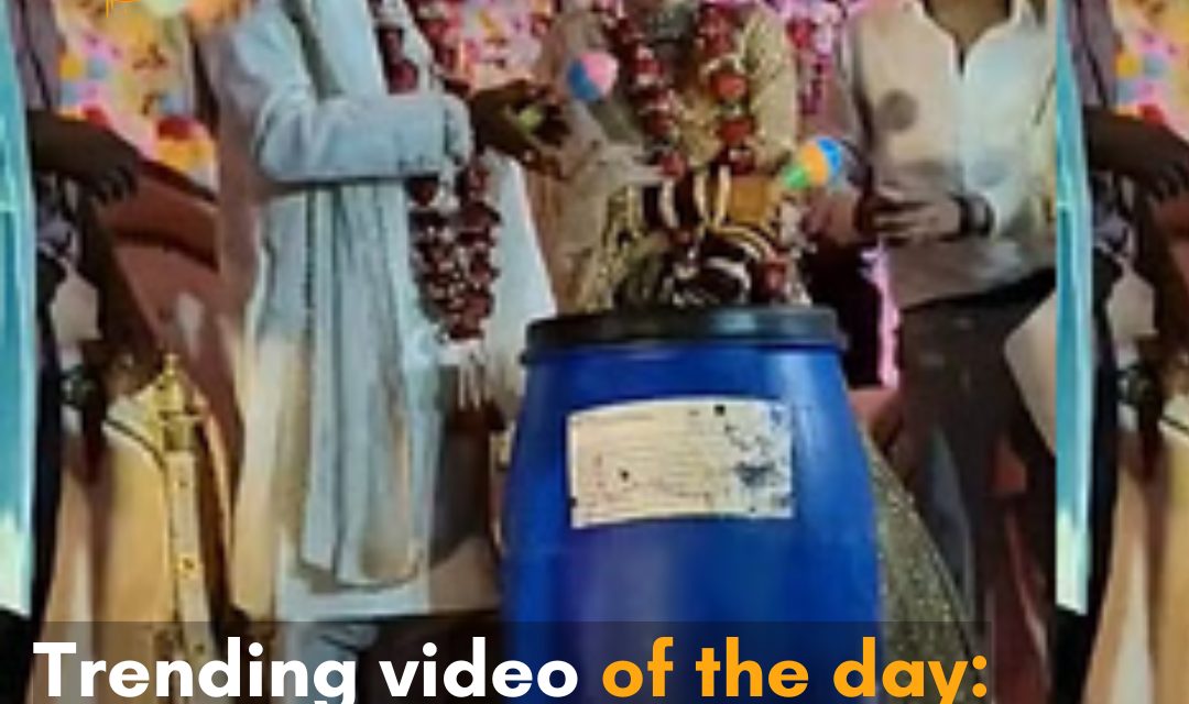 In a disturbing prank, a UP bride-groom were gifted a blue drum, triggering outrage.