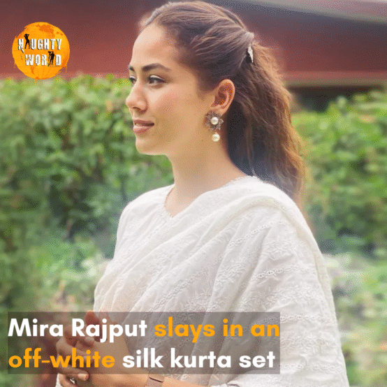 Mira Rajput wore an off-white embroidered kurta set that served summer fashion goals.