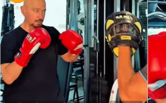 The veteran actor, producer and director set fitness goals with heavy weightlifting and boxing workouts.