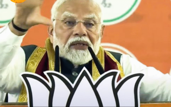 PM Modi also targeted Pakistan and warned against “sponsoring” terrorism.
