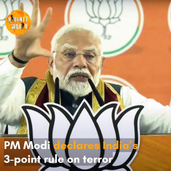 PM Modi also targeted Pakistan and warned against “sponsoring” terrorism.