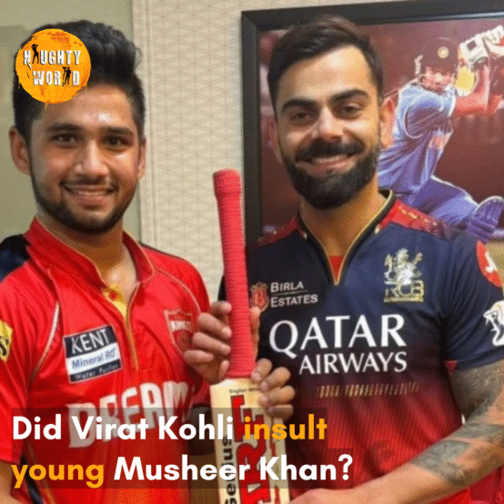 A video has gone viral on the internet, where Kohli is seen hurling insults at Musheer Khan when the latter walked out to bat in the 9th over of the innings.