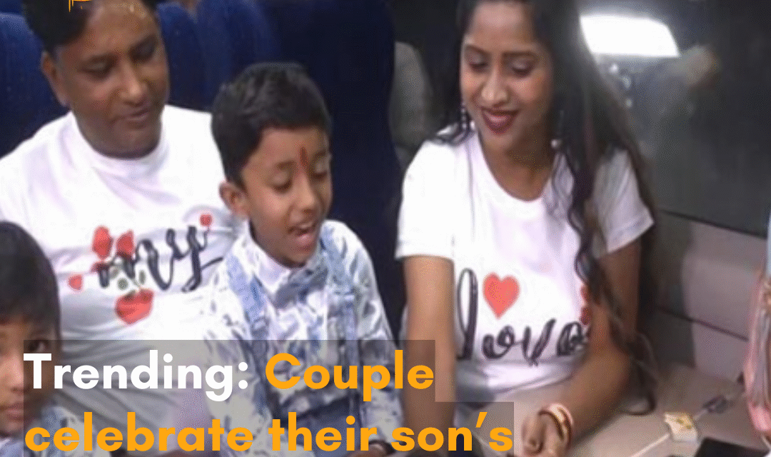 Trending: Couple celebrate their son’s birthday in first Vande Bharat to Kashmir