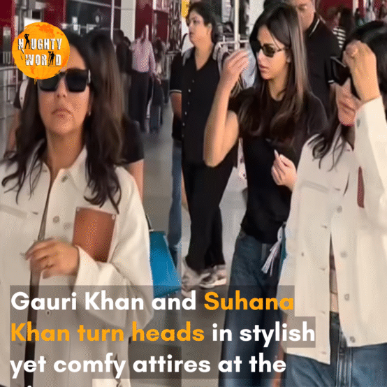 At Delhi airport, the mother-daughter duo made a stylish entry while also avoiding the paparazzi.