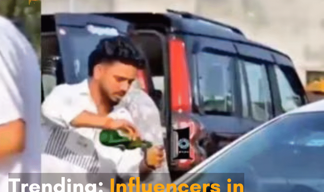 A viral video shows Rajasthan influencers handing out beer bottles to commuters on a busy street in Jaipur, sparking an internet reaction.