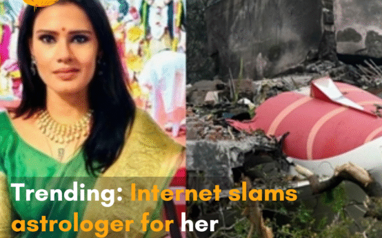 The astrologer apparently predicted a plane crash a week before the Air India plane crash.