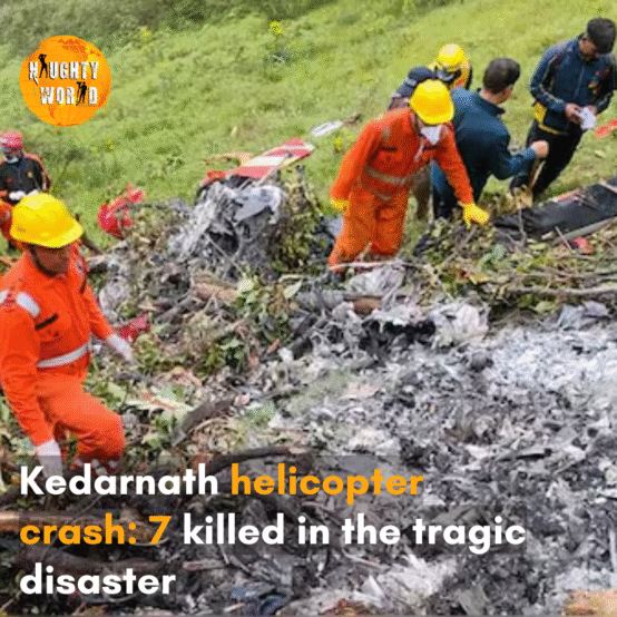 The chopper crashed near the shrine, killing 7 people; this is the fifth such incident in two months.