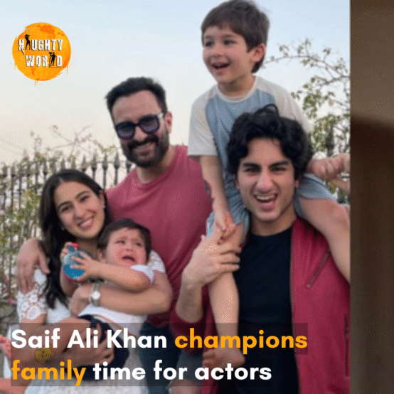 Saif Ali Khan shared his views on success and the importance of being present for his family.