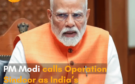 While addressing people in Bhopal, PM Modi lauded Operation Sindoor.