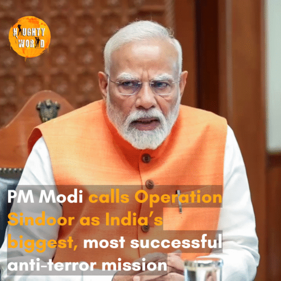 While addressing people in Bhopal, PM Modi lauded Operation Sindoor.