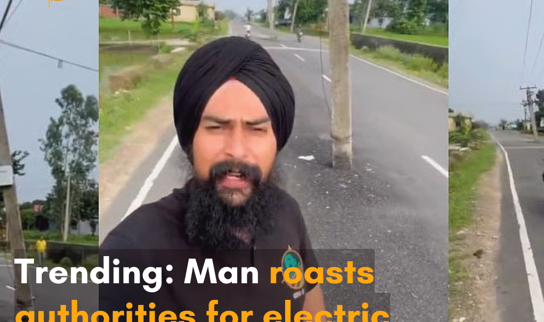 The man called the electric poles a ‘tourist attraction’ and gained reactions from netizens for the viral video.