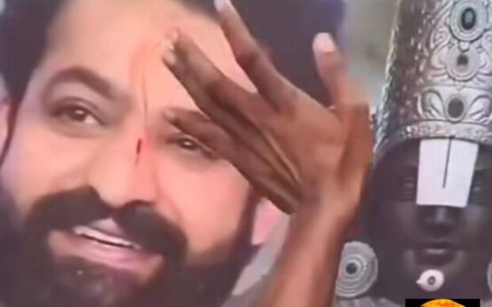 Ardent fan of Jr NTR applied a tilak with his blood on the actor’s poster