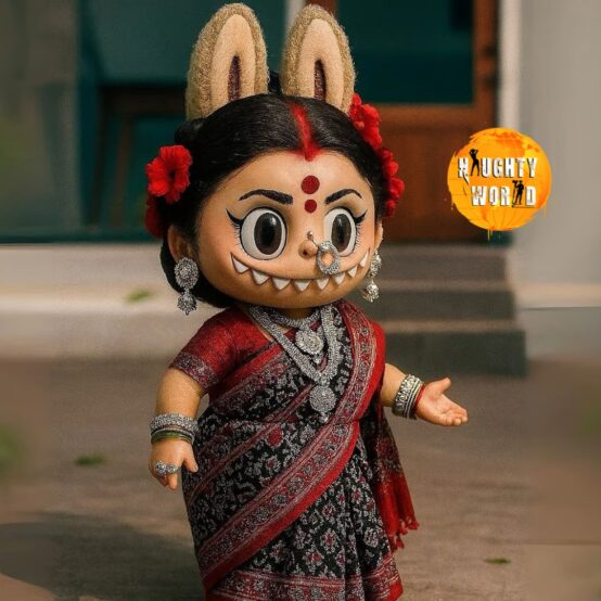 Labubu dolls get a desi makeover in Indian traditional ensembles