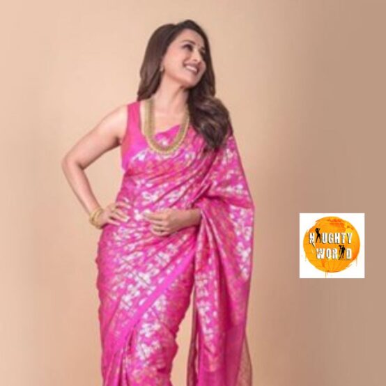 Madhuri Dixit stuns as usual in a saree by Masaba Gupta