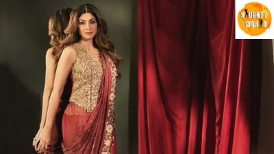 Shilpa Shetty in a red saree serves major ethnic goals