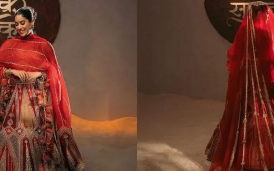 Janhvi Kapoor stuns as a Masaba Gupta bride in a dazzling Chandni set