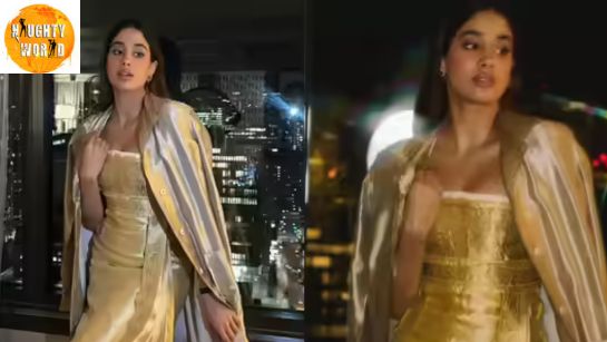 Janhvi Kapoor made a statement in a Desi Prada ‘Saree’ with Kolhapurichappals