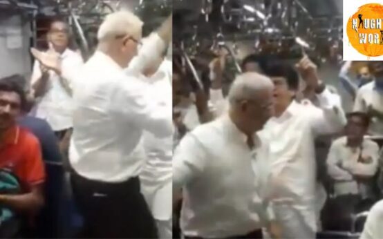Trending: A Group of men in a Mumbai local seen doing garba