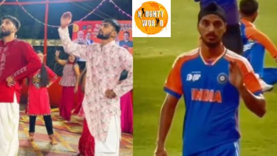 Trending: Mumbai men do Arshdeep Singh-inspired jet crash step in Navratri
