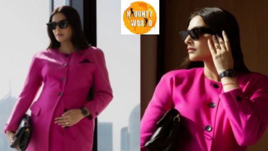 Sonam Kapoor flaunts a baby bump in a pink, Princess Diana-inspired outfit