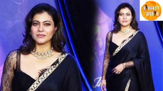 Kajol looked like a dream in a black vintage saree at GustaakhIshq screening