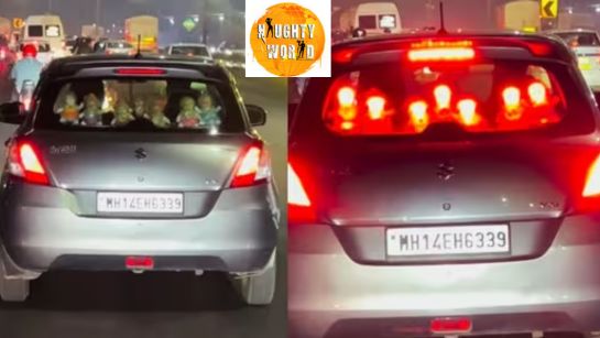 Trending: A Man in Pune placed 7 eerie dolls on the car’s rear dashboard