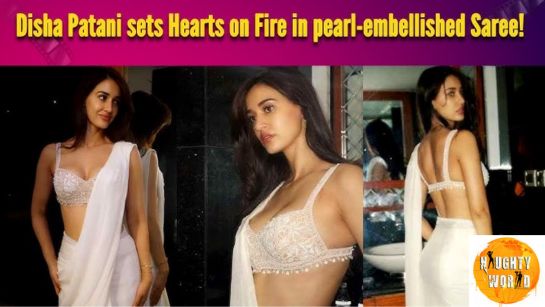 DishaPatani sparkled in a white saree, serving major ethnic fashion goals