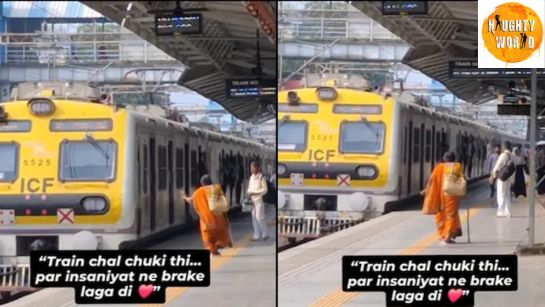 Trending: Mumbai local train stops mid-departure for an elderly woman