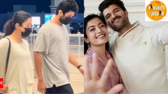 RashmikaMandanna and Vijay Deverakonda fly out of Hyderabad