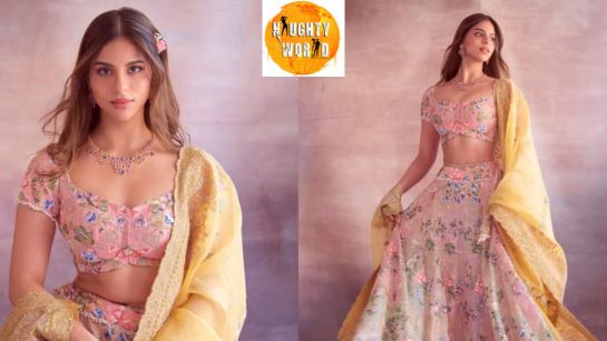 Suhana Khan at Arjun Tendulkar’s wedding served ethereal looks in a pastel lehenga