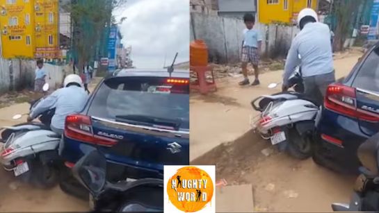 Trending: A scooty rider crashed into a car in Bengaluru; the owner’s calm reaction wins hearts